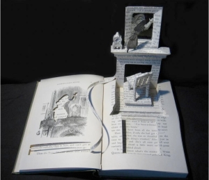 Su Blackwell’s Book-cut Sculptures (Alice: Through the Looking Glass)